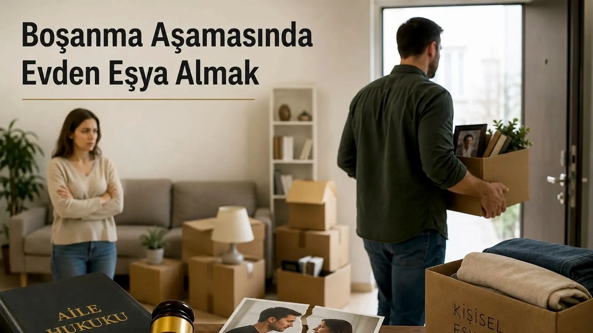 Boşanma aşamasında evden eşya alımı ile ilgili hukuki süreç ve danışmanlık hizmeti.