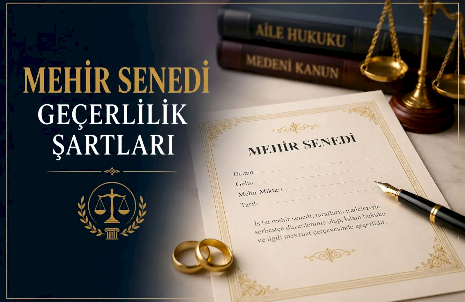 Mehir senedi geçerlilik şartları ve mehir alacağı davası hakkında hukuki bilgilendirme görseli.